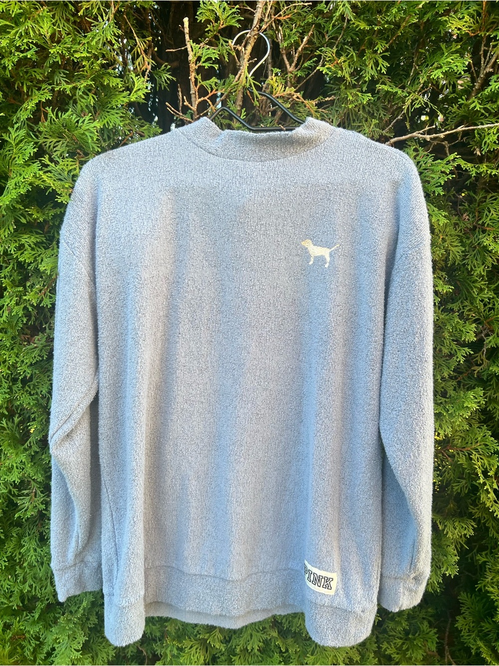 PINK Victoria's Secret Light Blue Crewneck Sweater